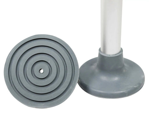 Non slip foot detail of Heavy Duty Shower Chair With Arms And Back For Inside Showers, Double Reinforced Crossbar, Foam Cushion, Built To Last.