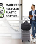 Max Size Carry On Duffle Bag For Air Travel, Lightweight Personal Item, 18 By 14 By 9 Inches, 37L, eco-friendly material shown