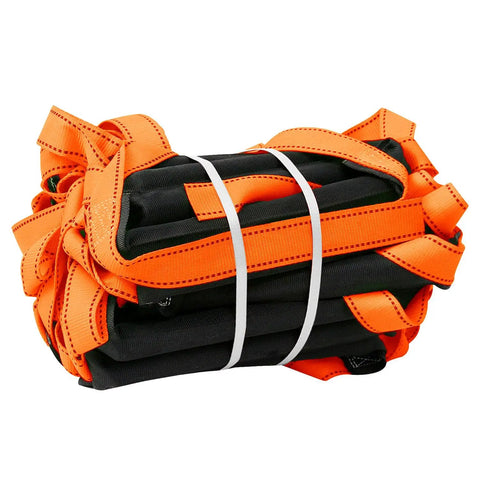 Fire Escape Rope Ladder Sixteen Point Four Feet Emergency Ladder For Two To Three Story Homes coiled with orange straps