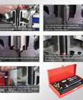 M14x1.25 Spark Plug Thread Repair Kit With 9.4mm And 15mm Inserts, 20 Pieces, Storage Case and step-by-step usage instructions