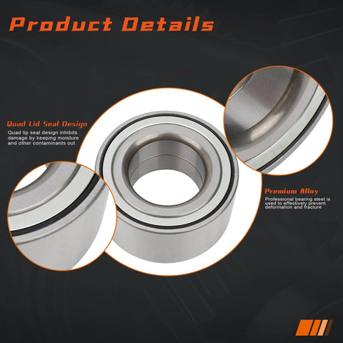 Front Or Rear Wheel Bearing Kit For Ford Contour 1995 2000, Ford Escape 2001 2012, Mercury Mariner 2005 2011, close-up of seals