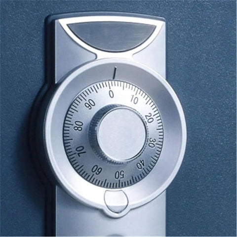 Close-up of mechanical code lock on Epic Waterproof and Fireproof In-Wall Safe with Killer Mechanical Code Lock for Rock-Solid Home and Office Protection