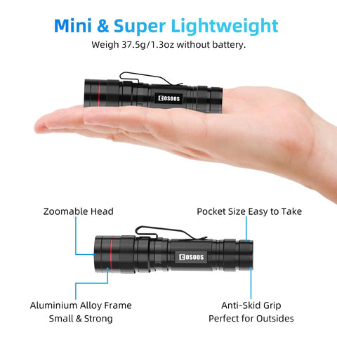 Person holding High Lumen Tactical Flashlight With Holster Zoomable Waterproof For Hiking And Camping EDC Ready Outdoor