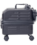 Heavy Duty Commercial Steam Cleaner With 90 Psi And 325 Degrees Dual Boiler Setup For Continuous Refill side view on wheels.