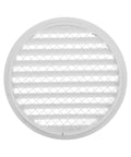 10 Inch White Steel Soffit Vent Cover With Round Louvered Grill Built In Mesh Screen And Flange Heavy Duty HVAC Register