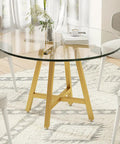 Gold X Shape Table Base For Glass Wood Marble Tops, Heavy Duty Metal Desk Leg With Suction Cups, 28 Inch Height, in a living room setting.