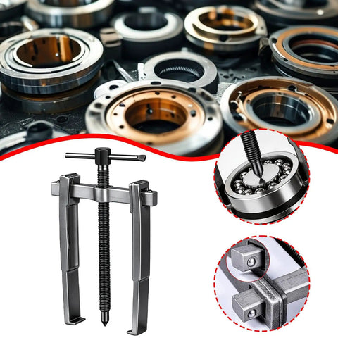 Two Jaw Adjustable Gear Puller For Bearings And Pulleys, Beefy Heavy Duty Separator Tool For Auto Repair And Machinery Maintenance