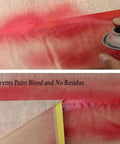 Adhesive Masking Paper Roll No Fuss 20 Inch by 50 Feet for Auto Body and Wall Masking in use with red spray paint application.