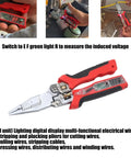 Rugged Pliers Cable Stripper And Wire Cutter With Built In Voltage Tester LED Work Light Digital Multimeter Compatible