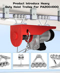8 Wheel Heavy Duty Hoist Trolley Kit For Unistrut One And Five Eighths Inch Channels, Silent Low Noise Operation, installed view