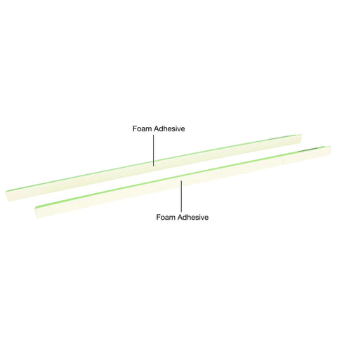 Two-Piece Plastic Drawer Divider Set With Adhesive Backing For Easy No-Fuss Install, green dividers with foam adhesive backing