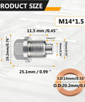 Dude Check This Out M14x1.5 Magnetic Stainless Steel Oil Drain Plug Kit With Copper Gasket For Cars Boats And Motorcycles No Leaks Allowed size view