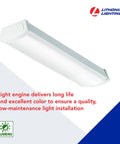 Two Foot LED Wraparound Ceiling Light Fixture That Really Pops Low Profile Flush Mount 4000K Cool White 120V 24 Inch