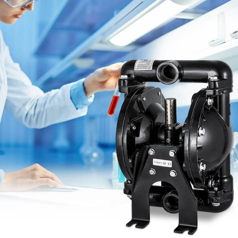Heavy Duty Air Operated Double Diaphragm Pump With One Inch Inlet And Outlet Aluminum Body And Durable Nitrile Diaphragms Built Like A Tank Delivering Up To Thirty Five Gallons Per Minute At One Twenty Psi For No Sweat Operation On Site