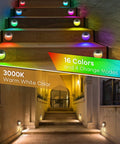 Low Voltage Deck Lights 5W 12V-24V DC RGBW Warm White Accent Stair Post Fence Step Lights For Easy Install Outdoor