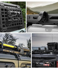 Universal Quick Release Shovel Holder Mount With Lock For 0.79 To 1.97 Inch Tool Handles on SUV roof rack and MOLLE panel