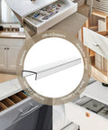 Four Pack Sleek Cabinet Door Guards Top Pick Scratch Buffer fits three quarter inch for office and kitchen drawers