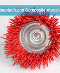 10 Pack Nylon Filament Abrasive Wire Brush Wheel And Cup Brush Set With One Quarter Inch Hex Shank for surface finishing
