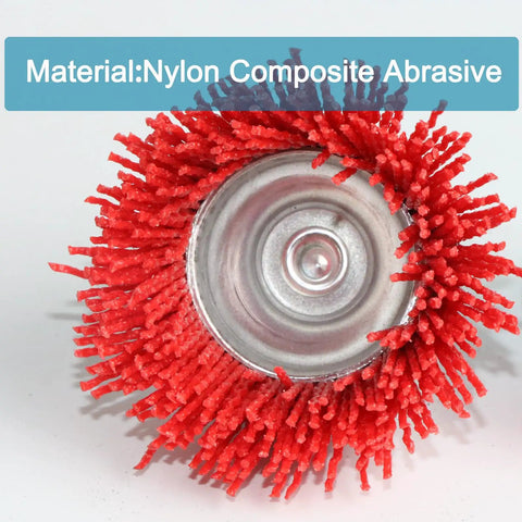 10 Pack Nylon Filament Abrasive Wire Brush Wheel And Cup Brush Set With One Quarter Inch Hex Shank for surface finishing