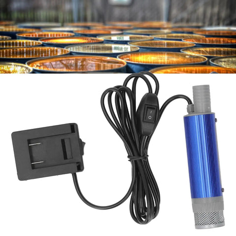 Heavy Duty 12V Electric Submersible Pump For Water And Oil Transfer With Built In Bottom Filter Stainless Steel Build Fits Standard 5.1 Cm Drums Perfect For Agricultural Sites Farming Tasks And Portable Fluid Handling Jobs Around The Shop