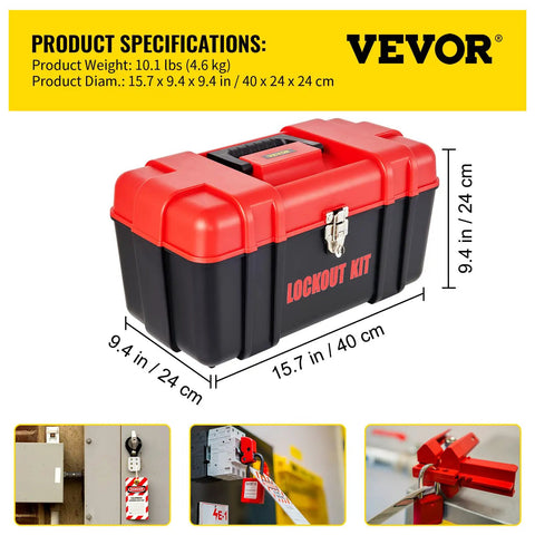 43 Piece Industrial Lockout Tagout Safety Kit Featuring Key Padlocks And Assorted Colored Tags For Electrical Mechanical Jobsite Protection Tough As Nails Hard Hat Crew Essential