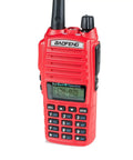 Red Beefy 7W Dual Band Ham Radio Portable Two Way With VHF 136 174 MHz And UHF 400 520 MHz VOX Talk Around Busy Channel Lockout
