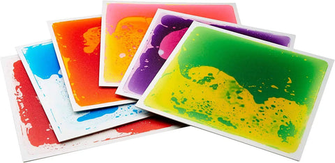 Interactive 20 Inch Liquid Floor Tiles Set In Six Colors No Setup Non Slip Pressure Tested Non Toxic Sensory Floor Tiles