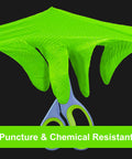 Heavy Duty Nitrile Mechanic Gloves 8 Mil With Raised Diamond Texture Latex Free Large Size Industrial Grade Disposable Gloves stretching