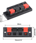 4 Way Spring Push Release Speaker Terminal Block Socket With 4 Pins And 4 Positions, Red Black Polarity, For DIY Speaker Projects