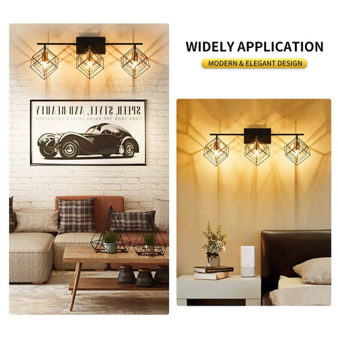 Rotatable 3 Cube Shade Vanity Light For Bathroom Over Mirror Mount Dope Matte Black Wall Fixture Industrial Style Bath Vanity Sconce For Hallway Or Living Room in living space