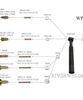 Diagram of TIG Collet Bodies 10N32 Three Thirty Second Inch Orifice Two Point Four Millimeter for welding torches.