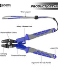 Pro Grade Fishing Crimping Tool Kit With Ten Point Six Inch Pliers And 140 Double Barrel Sleeves Up To 2.2mm Crimp