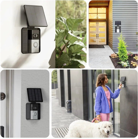 Solar Charger For Ring Video Doorbell 3 3 Plus 4 And Battery Doorbell Plus Waterproof Solar Panel With Adjustable Panel
