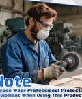 Worker using angle grinder with 5 Pack Wool Felt Flap Polishing Discs For Angle Grinder Four Point Five Inch By Seven Eighth Inch Arbor