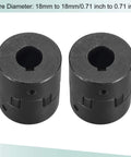 18mm To 18mm Flexible Coupling Shaft For Pro Grade Power Transfer, 51mm Long, 44mm OD, 5mm Slot, 45 Steel Motor Coupler Joint
