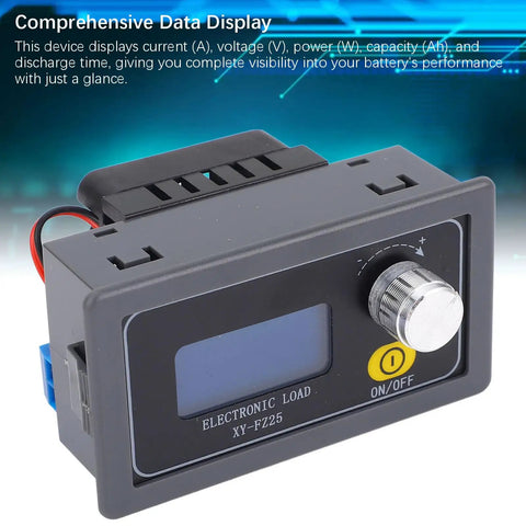 Discharge Capacity Tester For Lithium Ion Batteries, 25W Adjustable Load Module, 5 To 30V Constant Current, Real Time Voltage Current And Power Readouts With Ah And Discharge Time Logging, Ideal For RC LiPo And Power Bank Analysis, gray module with knob