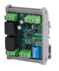Pro Grade RS485 Relay Module Two Channel Industrial Reset Controller Board With TvS Protection PLC Automation DC 12V multi output wiring setup.