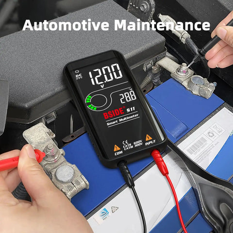 Smart Digital Multimeter 9999 Counts Pocket Voltmeter Rechargeable With Color LCD Display in automotive testing use