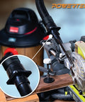 Step Adapter for Shop Vac and Wet Dry Vacuums connects power tools and vacuum attachments for debris pickup and airflow efficiency.