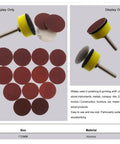 Twenty Piece Hook And Loop Sanding Discs With 40 To 2000 Grit Aluminum Oxide For Rotary Tools Smoothing Wood Metals And DIY Projects That Make Your Finish Look Totally Pro. Set of 12 sanding discs with rotary tool.