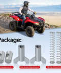 ATV rider with Rear Brake Adjuster Hardware Kit With Adjusting Nut For FourTrax Rancher Foreman Recon TRX ATV Models