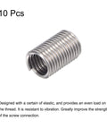 3/8-16 UNC Wire Thread Inserts, 2.5D Helical Coiled Type, 304 Stainless Steel Thread Repair Inserts For Screw Repair And Maintenance, Corrosion Resistant, Durable Steel Sheath, Set Of 10 Pieces.