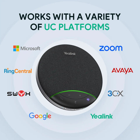 SP92 Plug And Play Conference Speaker And Microphone With AI Noise Cancellation, Teams certified USB speakerphone with logos