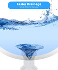 Two Pack Universal Bathroom Sink Drain Stopper With Overflow Push And Seal Pop Up Strainer Basket showing fast water drainage