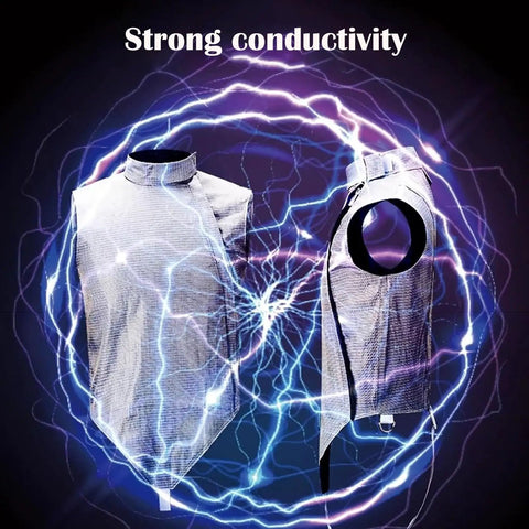 Lightweight Fencing Lame Jacket For Beginners, Non Washable Metal Vest, Electric Foil Saber Gear, Left Hand Size 30