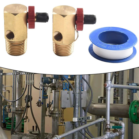 Replacement Air heavy duty brass air compressor manifold with flow regulator for steady pressure control.