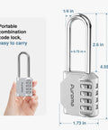Two Pack 2.6 Inch Shackle 4 Digit Padlock For Outdoor Doors And Storage Weatherproof Zinc Alloy Lock shown in hand