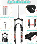 Dope MTB Front Suspension Fork With 100mm Travel For 26, 27.5, And 29 Inch Wheels, 28.6mm Straight Steerer, 9mm QR details