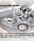 Front Wheel Hub Bearing Kit for Specific 2WD Toyota 4Runner Sequoia Tundra Tacoma Models Fits 1996 to 2007