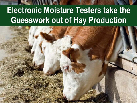 Multi Sensor Baler Mounted Hay Moisture Tester With Readings From Left Right And Through Bale, Big LCD Display For Day Or Night, Updates Every 2 To 3 Seconds, Settable High And Low Moisture Limits, On Farm Pro Grade Tech on cattle feeding hay